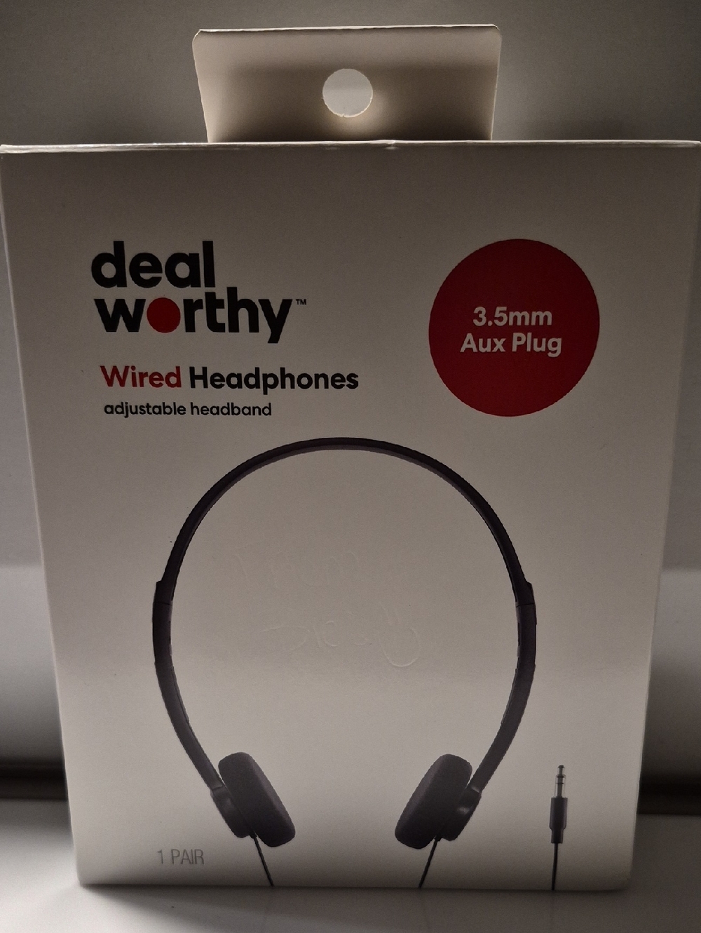 deal worthy Wired Headphones — Black with Red Accent
